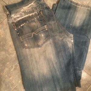 Buffalo David Bitton Distressed Med. Blue Jeans